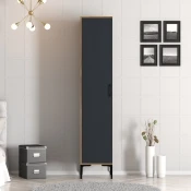 Hanah Home HANAH HOME Kumsal S - Walnut, Anthracite garderobna omara, (20869600)