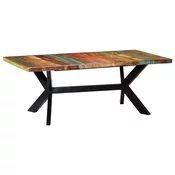 Blagovaonski stol od masivnog obnovljenog drva 200x100x75 cm