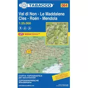 Tabacco topographische Wanderkarte Val di Non-LeMaddalene-Cles-Roen-Mendola