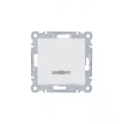 shumee Lumina normalno odprto stikalo z osvetlitvijo 10AX 230V belo WL0410