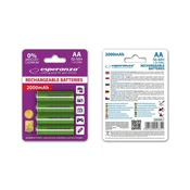 Punjiva baterija NI-MH AA 2000mAh 4 kom, zelena 73331