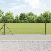 Heksagonalna ograda s betonskom osnovom 25 x 0,5 m Siva Mreža