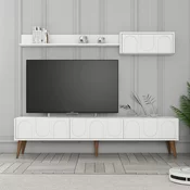 Hanah Home TV komoda sa policama Lyon 2, 180 cm, Belo-braon