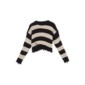 Trendyol Black Crop Wide Fit Knitwear Sweater