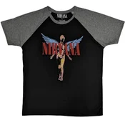 Nirvana Angelic Raglan Black & Grey XL Majica