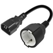 Qoltec Adapter IEC C14 vtičnica na Schuko vtičnico, 0.15m