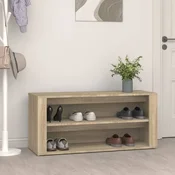 shumee vidaXL Stojalo za čevlje, hrast sonoma, 100x35x45 cm, material na osnovi lesa