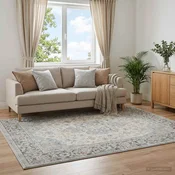 vidaXL Preproga ORIZ Krem 200 x 200 cm 100% poliester