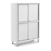 Omara za posodo iz nerjavečega jekla - 1200 x 500 x 1800 mm - 4 vložki - do 200 kg - Royal Catering