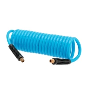 Spiralna cev PU 12mm x8mm - 5m, končni navoj v-z 1/4, ojačana z gumijastimi zaščitnimi pokrovčki 4304224