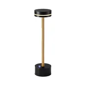LED prigušiva punjiva stona lampa SAM LED/5W/5V 3600 mAh crna/zlatna