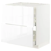 METOD / MAXIMERA Pod.el.za gr.plocu/ug.asp.s fiokom, bela/Ringhult bela, 80x60 cm