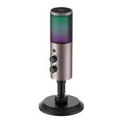 Gaming mikrofon Havit GK61 s RGB osvjetljenjem, USB-C, 100-18000 Hz - sivi