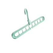 INF 9-lični večfunkcijski zložljivi nedrseči obešalnik, paket 10 Green, (5000296438)