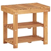 Vidaxl Stojalo za čevlje 50x32x45 cm trden akacijev les