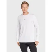 Boss Majica z dolgimi rokavi TChark 50473286 Bela Regular Fit