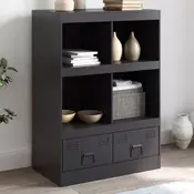 Vidaxl vidaXL Omarica, črna, 67x39x95 cm, jeklo