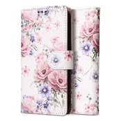 Onasi preklopna torbica Wallet denarnica Fancy Diary Xiaomi Redmi Note 13 Pro 5G - Flower bela