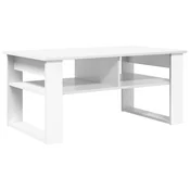 Vidaxl Klubska miza Bela 96 x 54 x 44 cm Konstruiran les