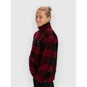 Quiksilver Mercury Woodlands Sherpa Kids Half-Zip Fleec woodlands biking red