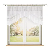 shumee Modesta - Že izdelana žakard zavesa z izrezom na dnu - 250x80 cm - bela