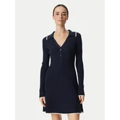Tommy Jeans Pletena obleka DW0DW23328 Mornarsko modra Slim Fit