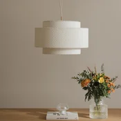 Globen Lighting viseča svetilka Noah Bouclé, O 50 cm, bela - Dnevna soba/jedilnica - Skandinavski - Tkanine/tekstil