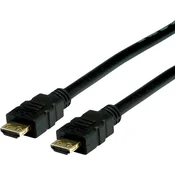 VALUE Value HDMI priključni kabel HDMI-A vtič\, HDMI-A vtič 1.00 m črna 11.99.5690 #####4K UHD\, dvojno oklopljen HDMI kabel, (20418998)