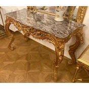 Casa Padrino baroque console gold/gray - Handmade console table with marble top - Magnificent baroque style console - Baroque furniture - Antique style furniture - Baroque style furniture