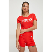 Kratka majica Morgan ženski, rdeča barva