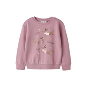 NAME IT Majica NMFVASACHA brokat / temno rjava / majnica / mauve