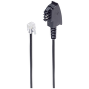 Shiverpeaks Shiverpeaks BASIC-S TAE F konektor - Western konektor 6/4\, UNIVERSAL (Uvoz/Siemens+Telecom) 3 m Shiverpeaks telefon priključni kabel [1x moški konektor TAE-F - 1x RJ11 vtič 6p4c] 3 m črna, (20411143)