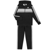 ADIDAS KOMPLET TRENERKA J 3S TIB FL TS BLACK/WHITE/GRETWO DJECACI