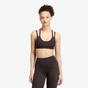 Modrček adidas Optime Workout Snake Strappy Light Support Bra Aurora Coffee/ Black XS