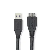 Nedis CCGL61500BK05 USB3.2 - micro-B (micro B) kabel, 5 Gbps, 0,5 m, (USB3.1, USB3.0, USB2.0)