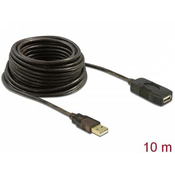 Kabel DELOCK, USB 2.0, USB-A (M) na USB-A (Ž), podaljševalni, 10m