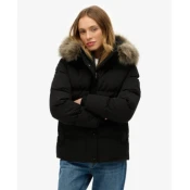 Superdry za ženske. W5011929A Everest 5 Baffle Puffer Jacket black (M), Črna, Priložnostno, Reciklirani polister, Trajnostni