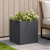 vidaXL Vrtni lonček Antracit 35 x 35 x 35 cm Mlinjeni jeklo