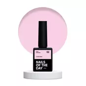 NAILSOFTHEDAY Prekrivna osnova NOVO 02 - polprozorna roza nude hibridna osnova, 10 ml