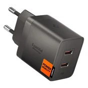 Stenski 47W polnilec Spigen Essential EE472EU 2x USB-C, Quantum Boost - gunmetal