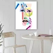 Wallity Dekorativna slika na platnu, 70x100cm, Šarena