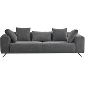Casa Padrino luxury sofa black/white 253 x 96 x H. 87 cm - Living room sofa - Hotel sofa - Living room furniture - Living room furnishings - Hotel furniture - Luxury furniture