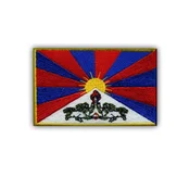 shumee Tibetanska zastava - velika (10 x 6,5 cm) - likalnik/termo varilna podlaga - vezen našitek/značka/emblem