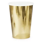 PartyDeco skodelice, zlate, 220 ml