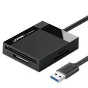 shumee Čitalnik pomnilniških kartic SD/micro SD/CF/MS z vtičnico USB 3.0 - črne barve