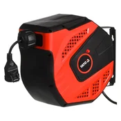 YATO Yato YT-81221 kolut za kabel z 1 AC vtičnico, dolžina 20 m, IP34, črna/rdeča, 230 V, 1,5 mm2, 3 jedra