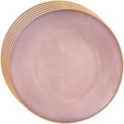 Orion Set keramičnih plitvih krožnikov Glaze roza27 cm, 6 kos