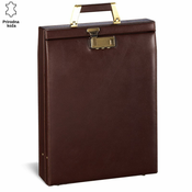 Princ Leather Ženska kožna aktovka, 410x298x85mm, Braon