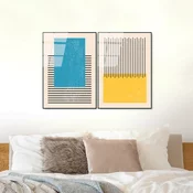 WALLXPERT Dekorativna slika od kaljenog stakla (2 komada) UV 935 45 x 65