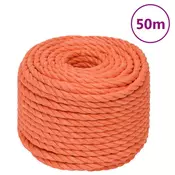 Vidaxl Delovna vrv oranžna 16 mm 50 m polipropilen